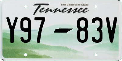 TN license plate Y9783V