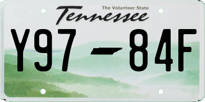 TN license plate Y9784F
