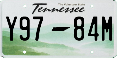 TN license plate Y9784M