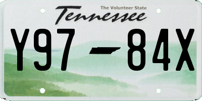 TN license plate Y9784X