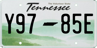 TN license plate Y9785E