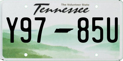 TN license plate Y9785U