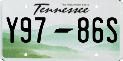 TN license plate Y9786S