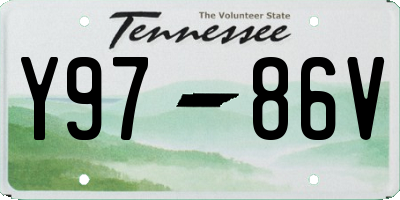 TN license plate Y9786V