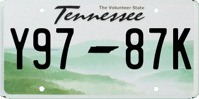 TN license plate Y9787K