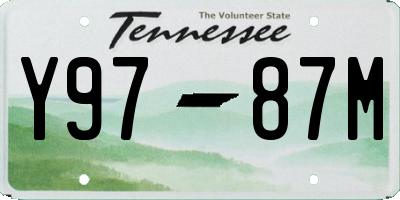 TN license plate Y9787M