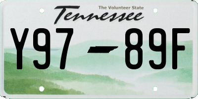 TN license plate Y9789F