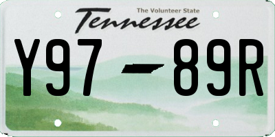 TN license plate Y9789R