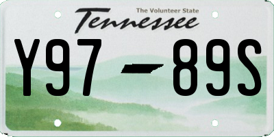 TN license plate Y9789S