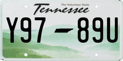 TN license plate Y9789U