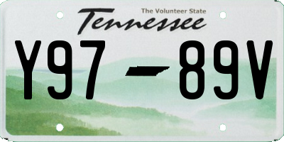 TN license plate Y9789V