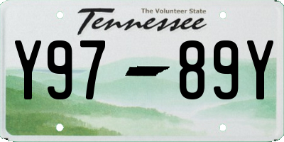 TN license plate Y9789Y