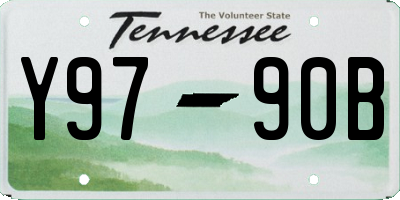 TN license plate Y9790B