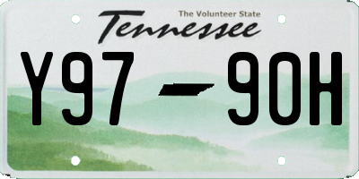 TN license plate Y9790H