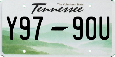 TN license plate Y9790U
