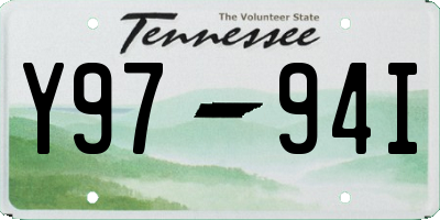TN license plate Y9794I