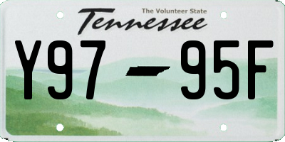 TN license plate Y9795F