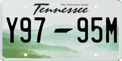 TN license plate Y9795M