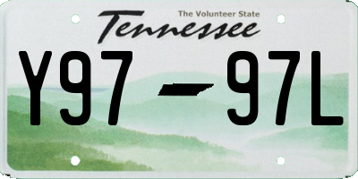 TN license plate Y9797L