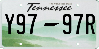 TN license plate Y9797R
