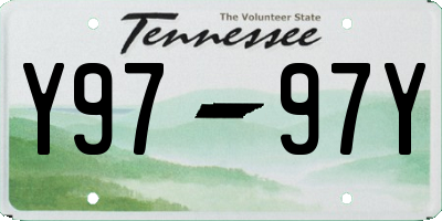 TN license plate Y9797Y