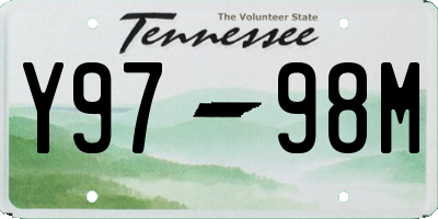 TN license plate Y9798M