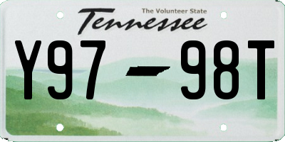 TN license plate Y9798T