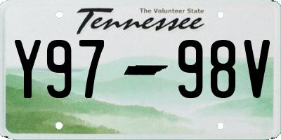 TN license plate Y9798V