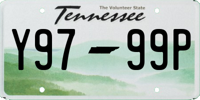 TN license plate Y9799P