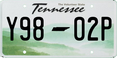 TN license plate Y9802P
