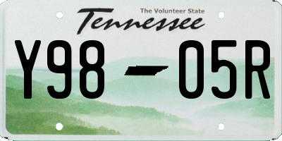 TN license plate Y9805R