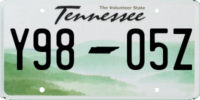 TN license plate Y9805Z