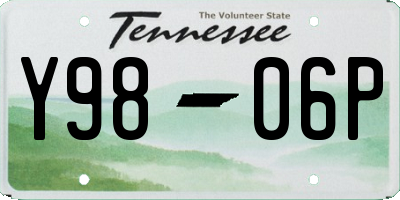 TN license plate Y9806P