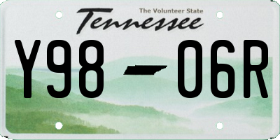 TN license plate Y9806R