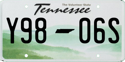TN license plate Y9806S