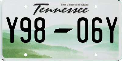 TN license plate Y9806Y