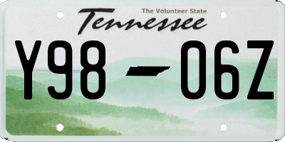 TN license plate Y9806Z