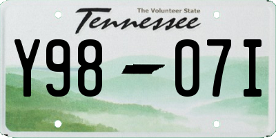 TN license plate Y9807I