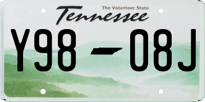 TN license plate Y9808J