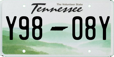TN license plate Y9808Y