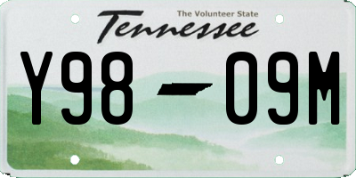 TN license plate Y9809M