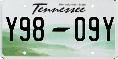 TN license plate Y9809Y
