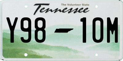 TN license plate Y9810M
