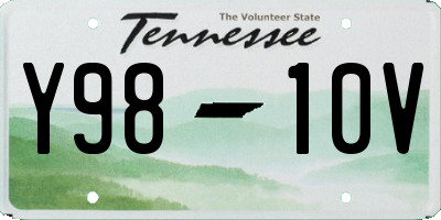 TN license plate Y9810V