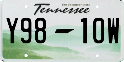 TN license plate Y9810W