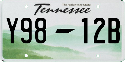 TN license plate Y9812B