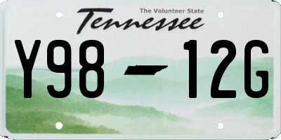 TN license plate Y9812G
