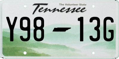 TN license plate Y9813G