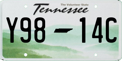 TN license plate Y9814C