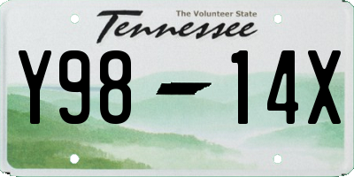 TN license plate Y9814X
